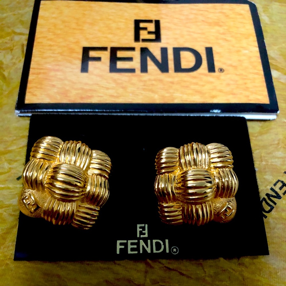 Fendi 18k Gold plated earrings